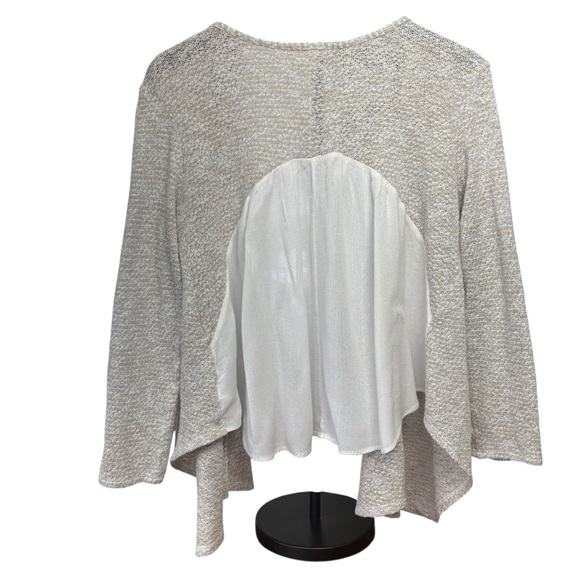 Living Doll Textured Knit White/Beige Cardigan Women’s S - Picture 3 of 7